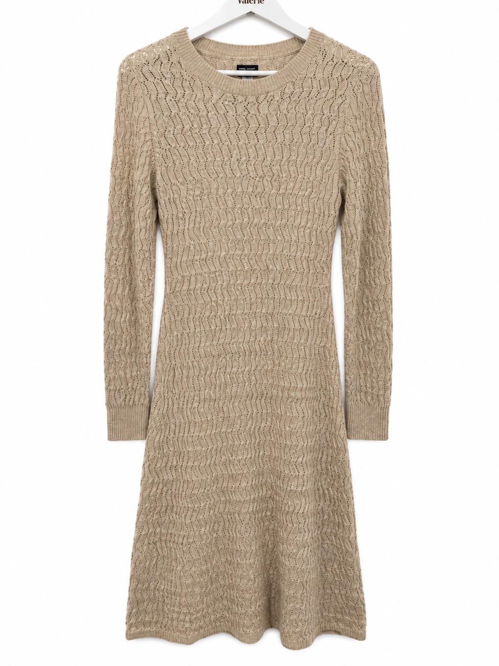 Gap Gold Cream Metallic Long Sleeve Sweater Dress Wool Blend Size Small Coastal
